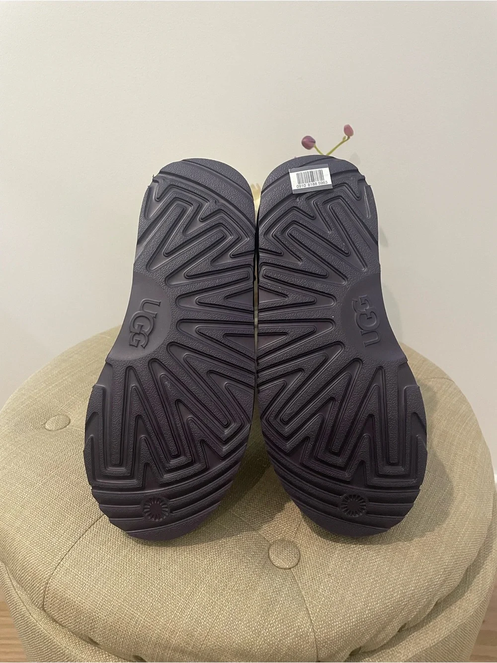 UGG Purple Star-Pattern Kids Fleece Boots